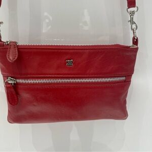 Saki Red Leather Crossbody Bag